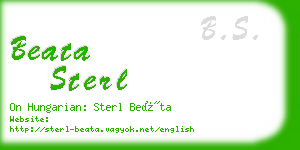 beata sterl business card